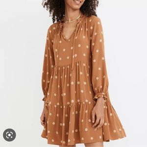 Madewell tiered mini dress size small